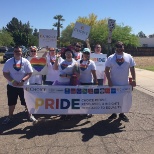 Members of our ERG, PRIDE, at last years PRIDE festival in Phoenix