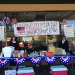 The store help a fundraiser for those in Oklahoma. I took a photo of my coworkers.