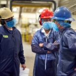 Employees working in one of our facilities