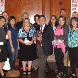 Our United Way team captains accept the Spotlight Award.