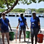 TeamNCCI volunteers supporting the Sea Angels beach clean up.