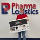 Pharma Logistics' trivia winner, Paul Byrd, with a nail biting win to take home a new Weber Grill!