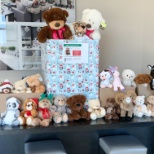 They gathered over 100 bears for first responders to give to children in emergency situations.