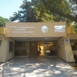 Fachada de entrada. De hospital psiquiátrico infantil