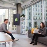 A team space in Shopify's Montreal office.