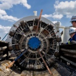 Employees give our pipelines an integrity check-up using a “smart PIG” (Pipeline Inspection Gauge).