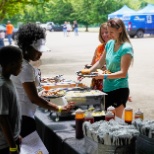 Enjoying some barbecue at Truliant's summer picnic - Family Fun Day 2022. 