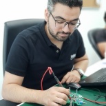 Engineer testing ECU