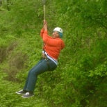 Zip line at Terrapin Adventures! We connected as #H2OPeople.